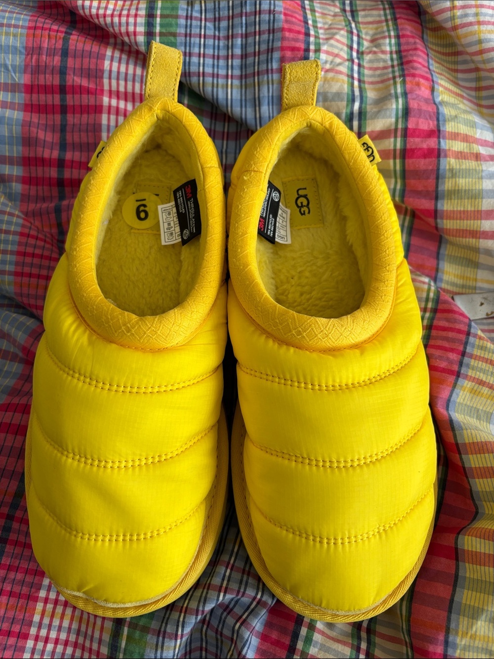 UGG Yellow Quilted Cozy Shoes